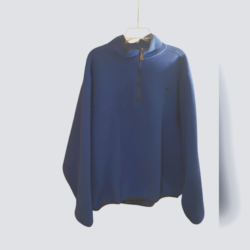 Champion Authentic Quarter-Zip Sweatshirt Classic Athletic Pullover Size XXL